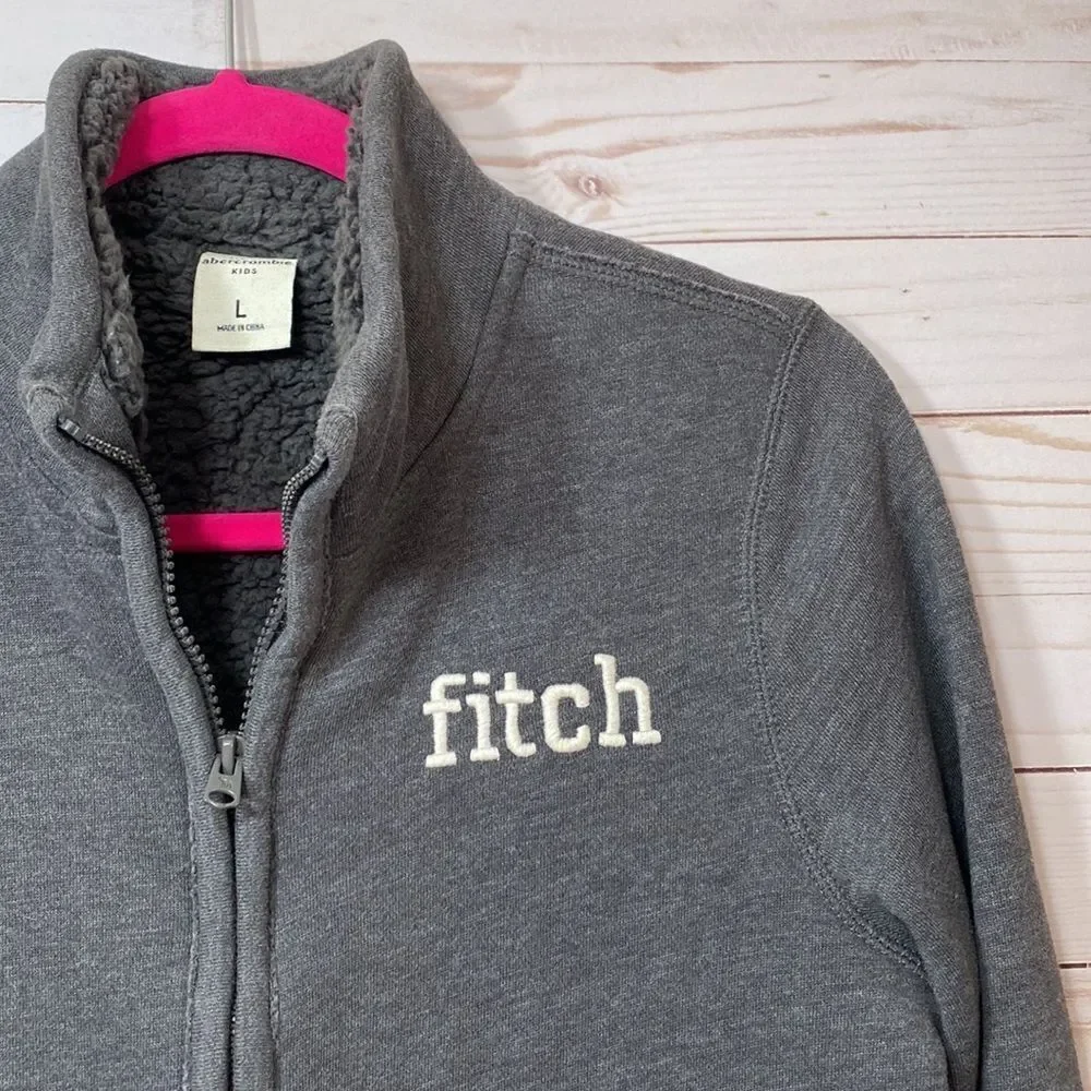 Abercrombie Kids Gray Zip Long Sleeve Jacket